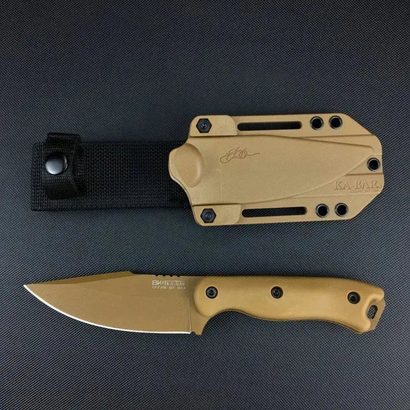 Couteau d'extérieur pour la Survie et Bushcraft Ka-Bar KB 18 Manche en Fibre de Verre - Survie Shop