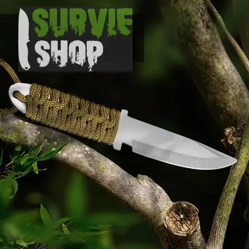 Couteau de poche Survie Paracorde EDC Fourreau tissu - Survie Shop