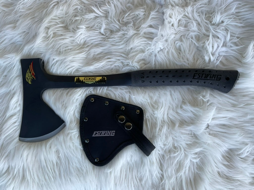 Hache Estwing E44ASE Special Edition – Acier forgé monobloc – Manche Shock Reduction Grip – Made in USA