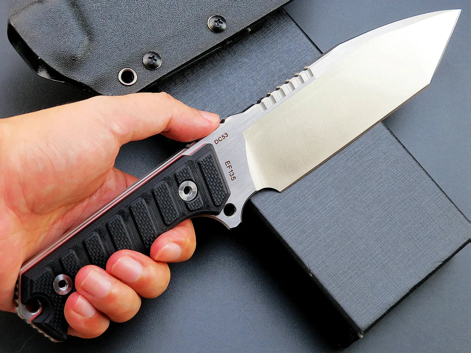 Eafengrow EF135 Manche G10 Couteau Bushcraft et Survie - Survie Shop