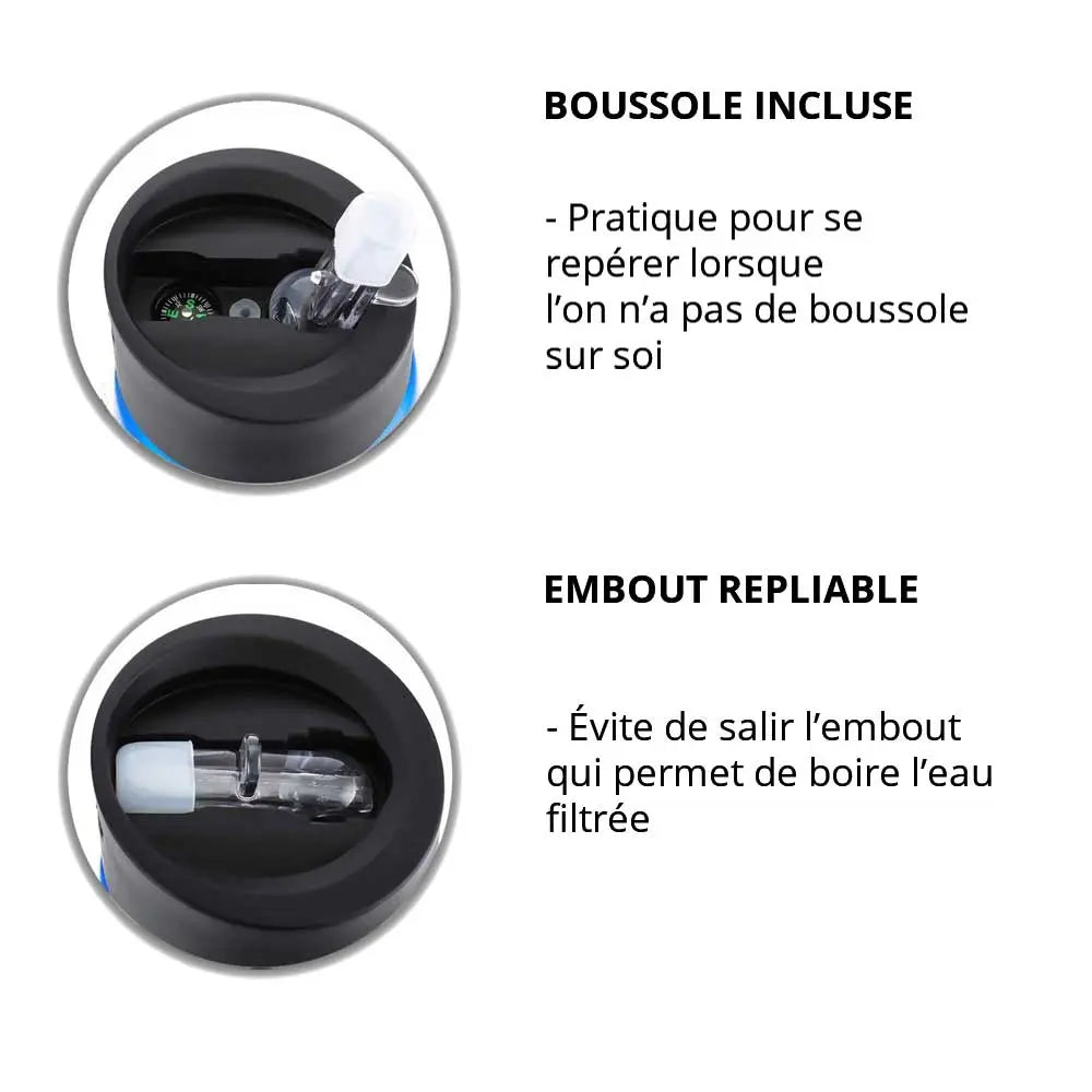 Gourde Filtrante - Tour du Monde - Pro - Survie Shop