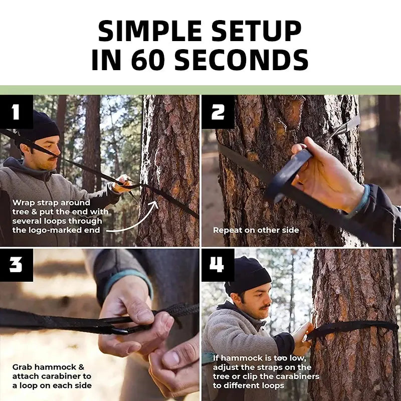 Hamac de Camping en plein air, Portable, simple ou Double, accessoires de Camping, jardin intérieur, cour, balançoire, voyage - Survie Shop