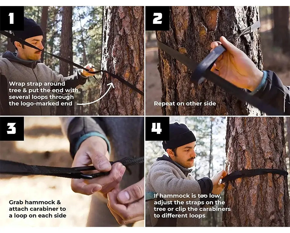 Hamac de Camping en plein air, Portable, simple ou Double, accessoires de Camping, jardin intérieur, cour, balançoire, voyage - Survie Shop