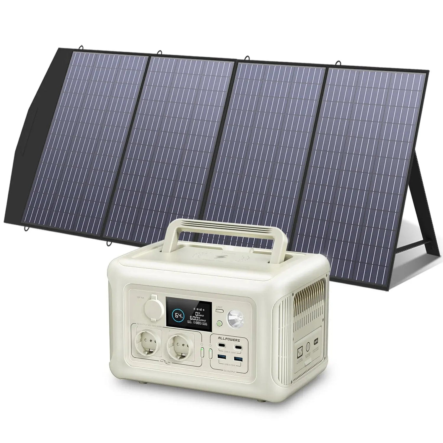 KIT PANNEAU SOLAIRE ET STATION DE STOCKAGE PORTABLE - Survie Shop