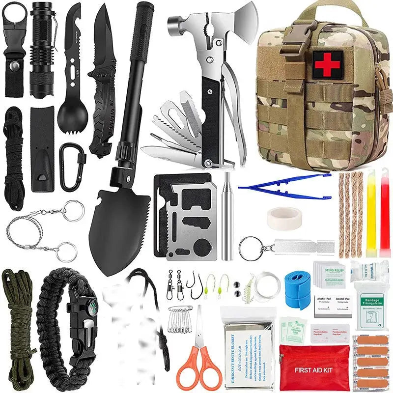 Kit de Survie Complet 25 Outils Inclus - Prêt à l'Emploi pour Urgences - Survie Shop