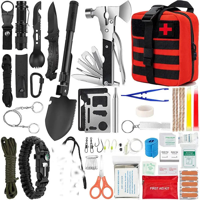 Kit de Survie Complet 25 Outils Inclus - Prêt à l'Emploi pour Urgences - Survie Shop