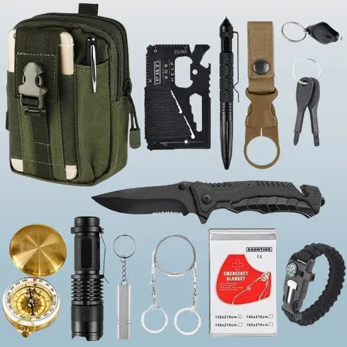 Kit de Survie Militaire Français - Vert Survie Shop