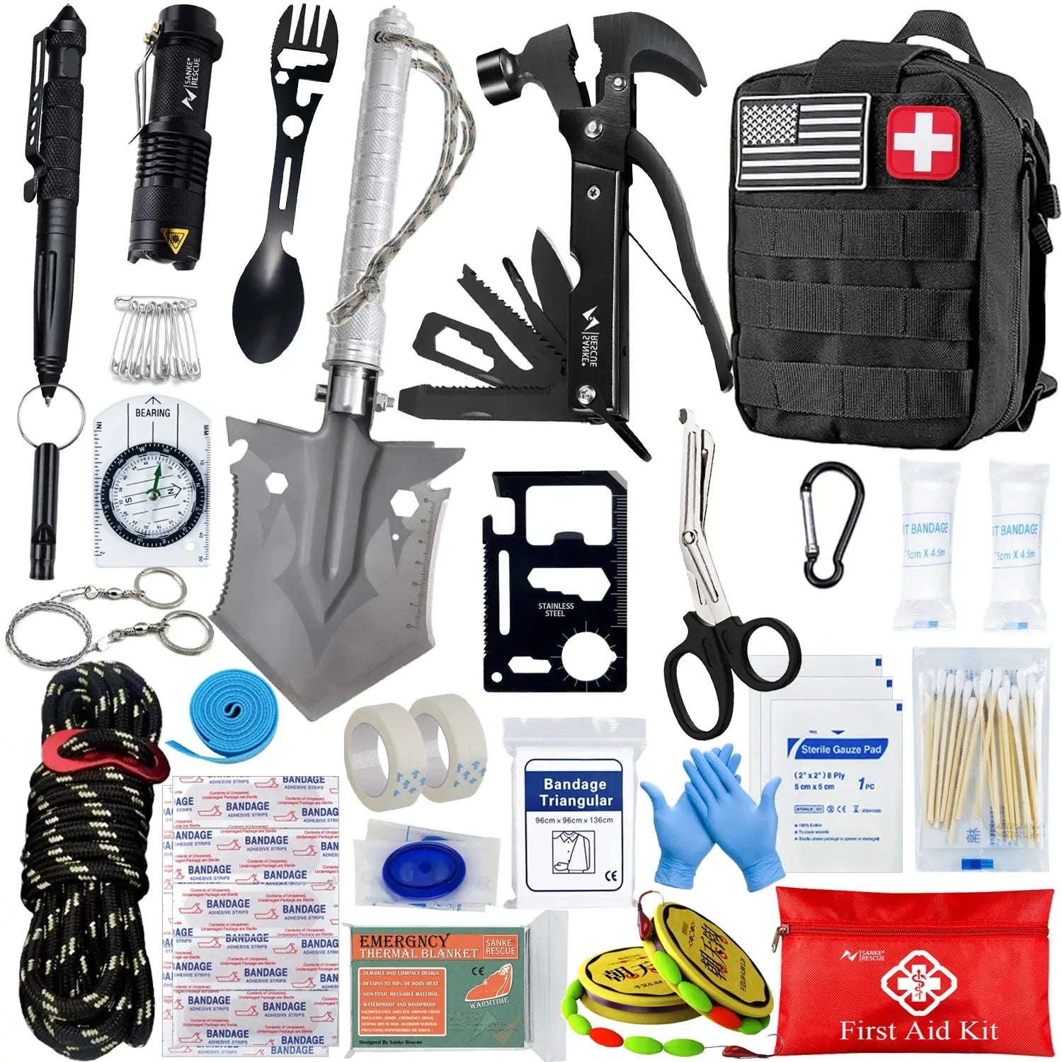 Kit de Survie Premiers Secours Militaire Complet Molle d'Urgence - Survie Shop