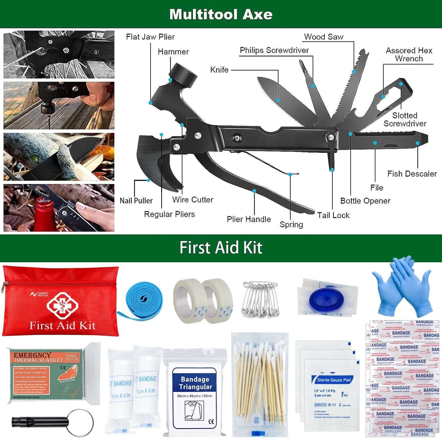 Kit de Survie Premiers Secours Militaire Complet Molle d'Urgence - Survie Shop