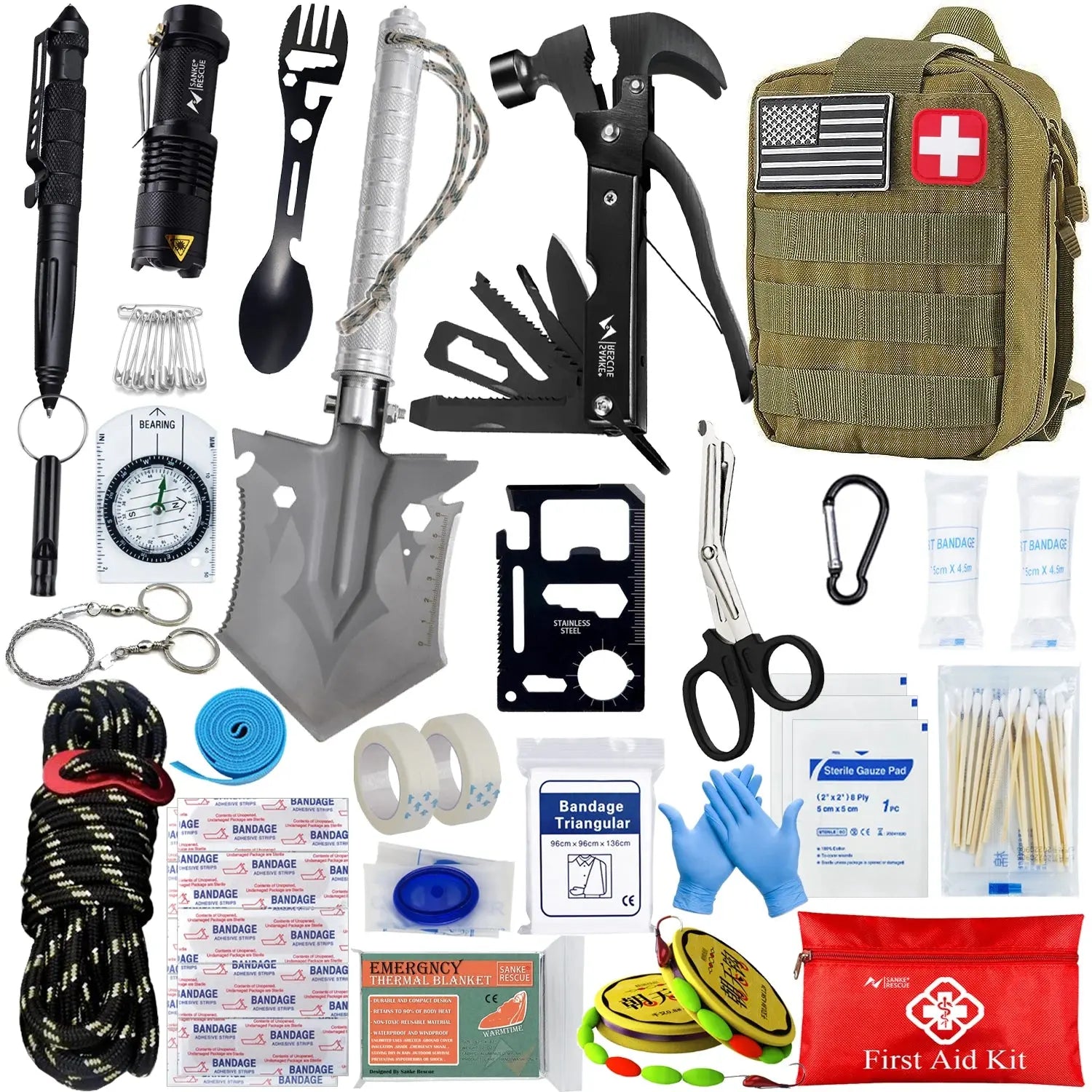 Kit de Survie Premiers Secours Militaire Complet Molle d'Urgence - Survie Shop