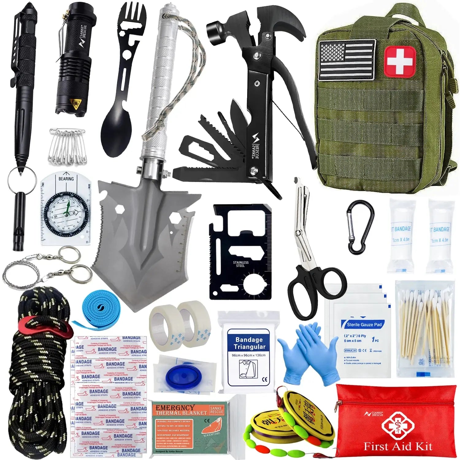 Kit de Survie Premiers Secours Militaire Complet Molle d'Urgence - Survie Shop