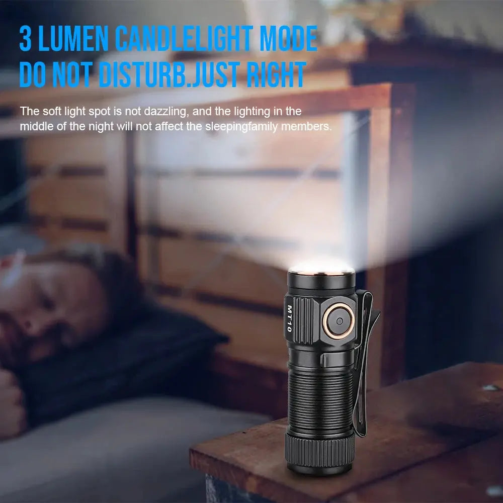 Lampe Torche Rechargeable Trustfire MT10 Mini 1000Lm USB C - Survie Shop