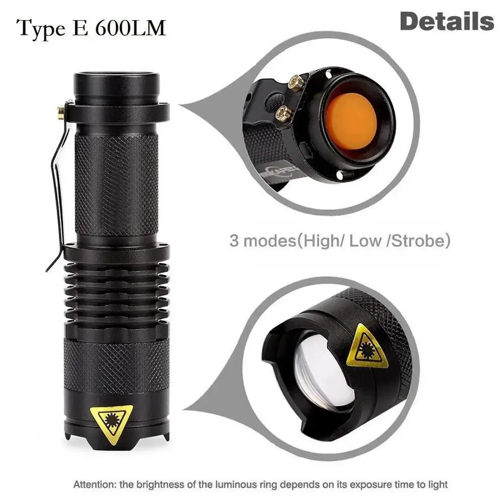 Lampe torche de poche - Led-600Lumen Survie Shop