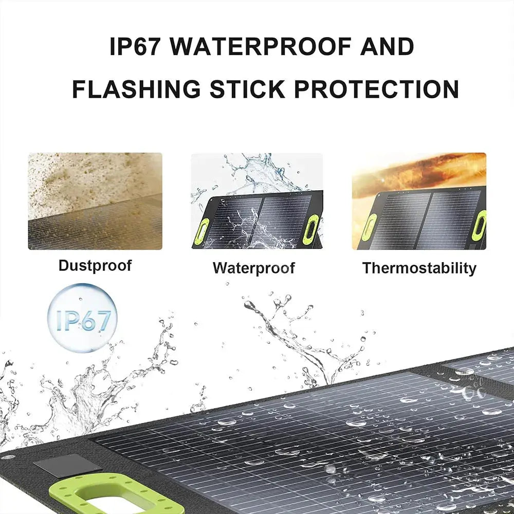 PANNEAU SOLAIRE PORTATIF: 60W, Énergie Fiable & Écologique - Survie Shop