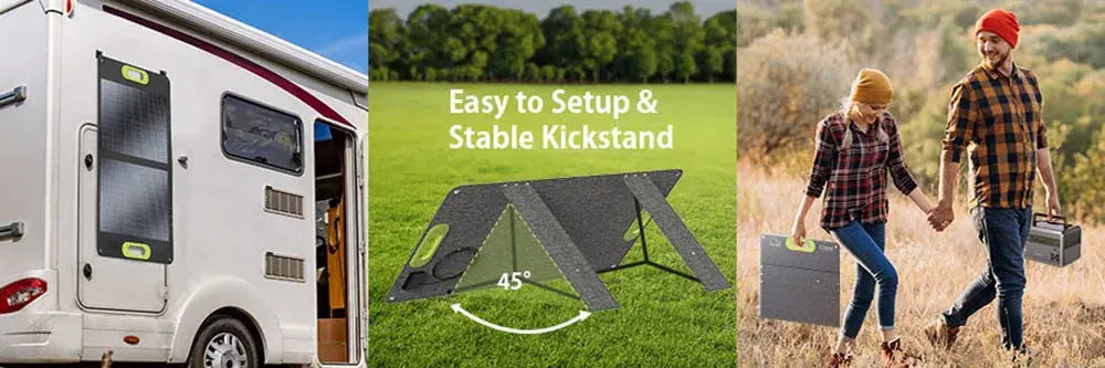 PANNEAU SOLAIRE PORTATIF: 60W, Énergie Fiable & Écologique - Survie Shop