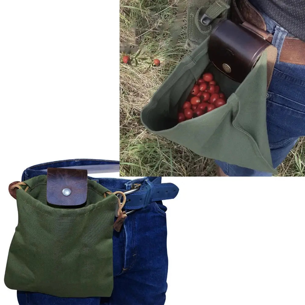Pochette Survie en Cuir pour Cueillette de Fruits Survie Shop