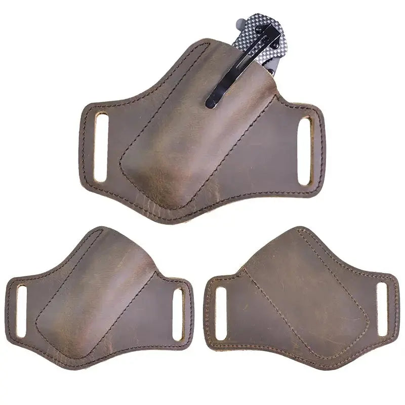 Porte Couteau Ceinture cuir véritable Survie Shop