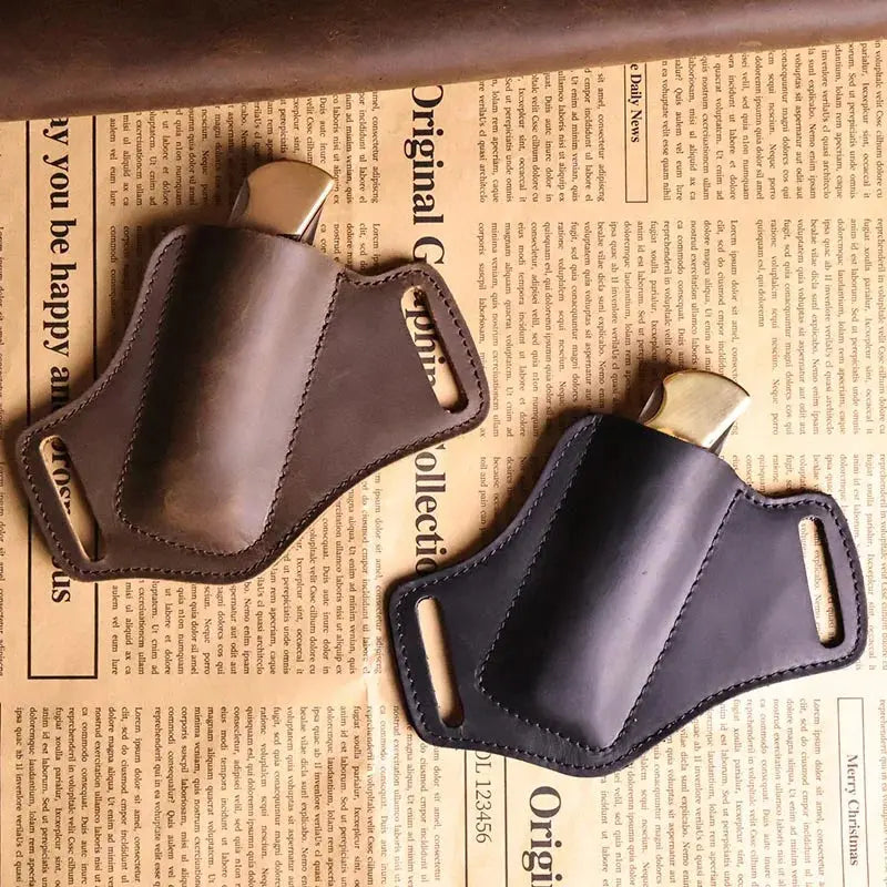 Porte Couteau Ceinture cuir véritable Survie Shop