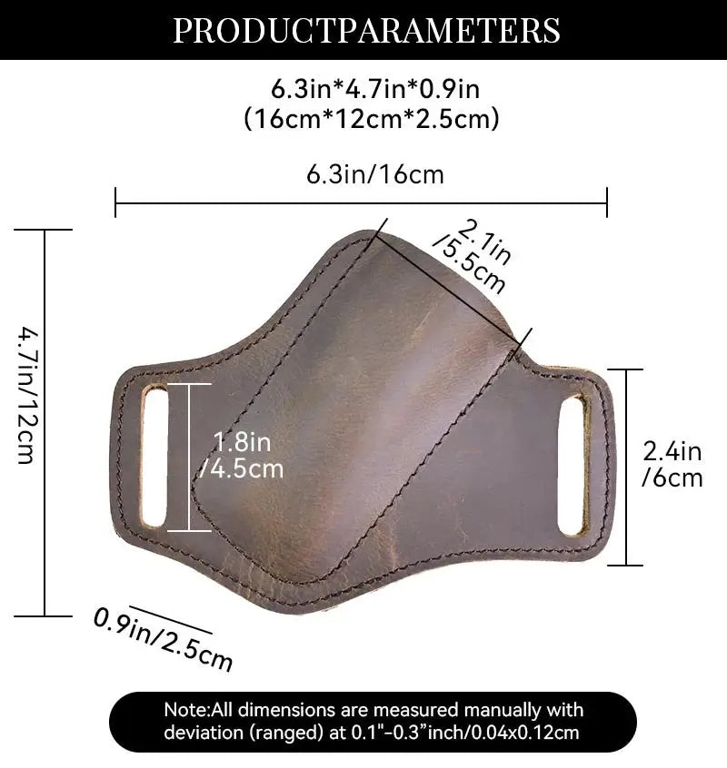 Porte Couteau Ceinture cuir véritable edc - Survie Shop