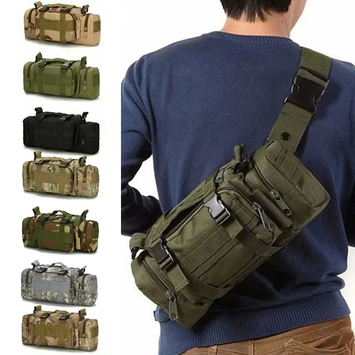 Sac Ceinture Militaire Survie et Bushcraft  Tactique en Nylon Imperméable - Survie Shop