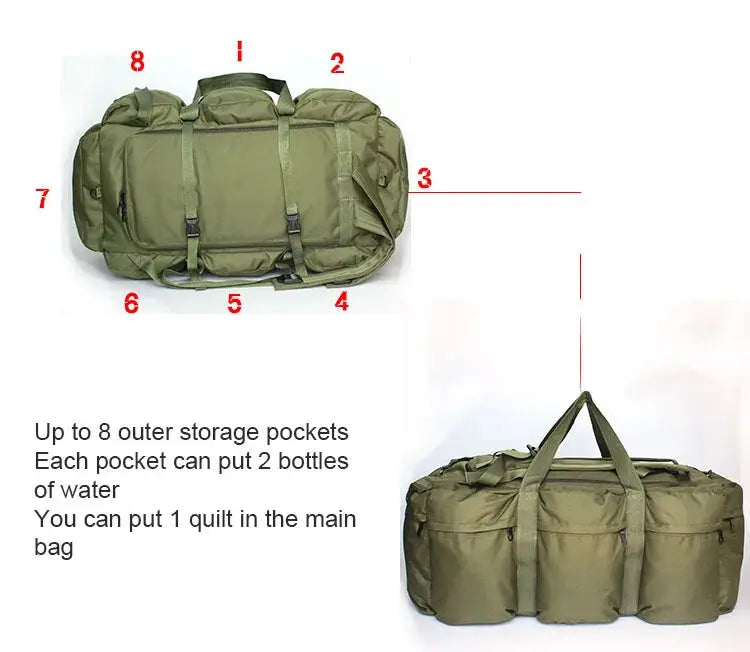 Sac Militaire tactique militaire capacité 100l - Survie Shop