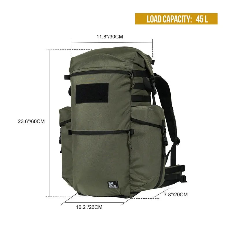 Sac à Dos Bushcraft OneTigris WILD ROCKET 45L En Nylon Cordura Survie Shop