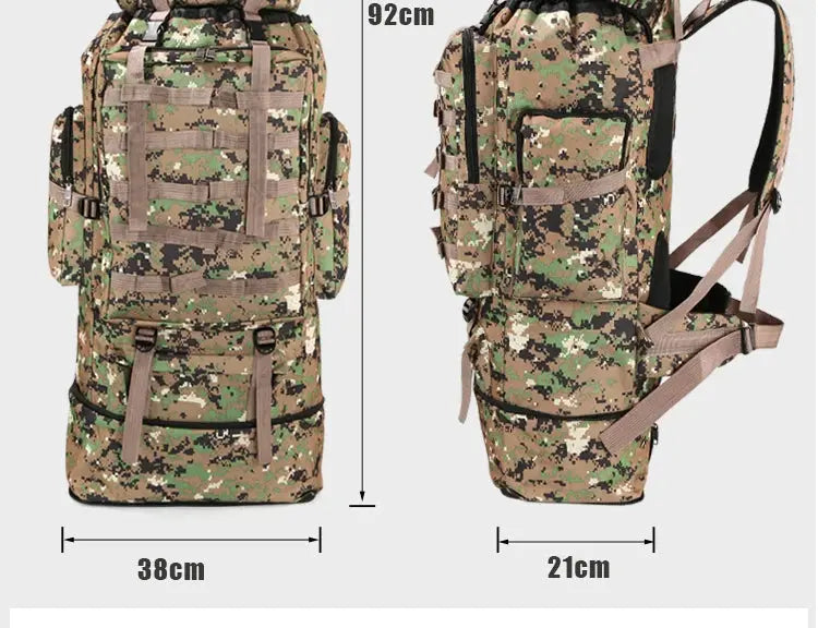 Sac à Dos Militaire 100L - Camouflage Chasse - Survie Shop
