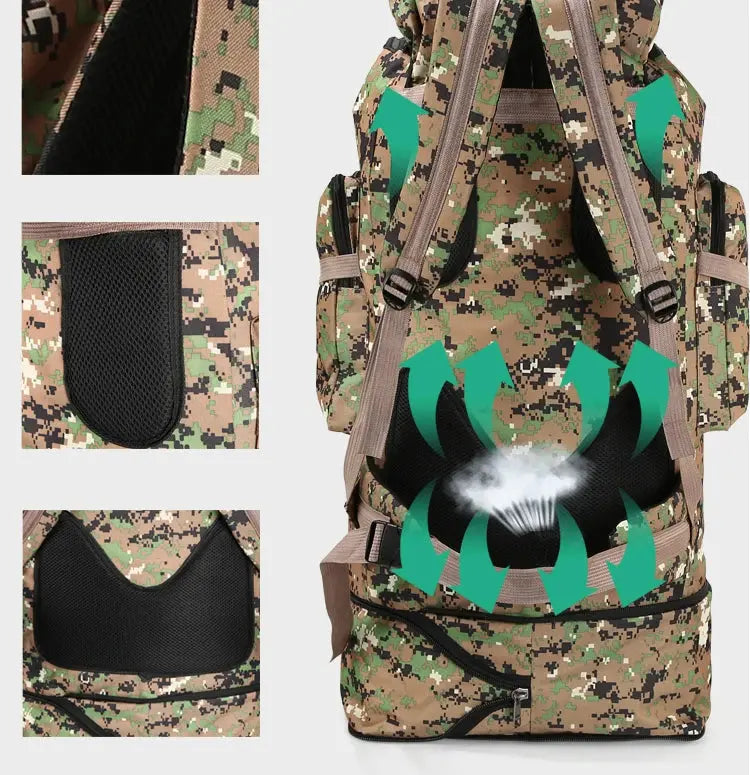 Sac à Dos Militaire 100L - Camouflage Chasse Survie Shop