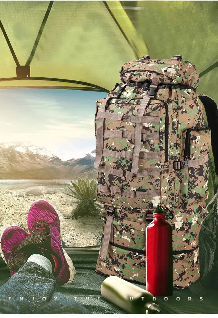 Sac à Dos Militaire 100L - Camouflage Chasse Survie Shop