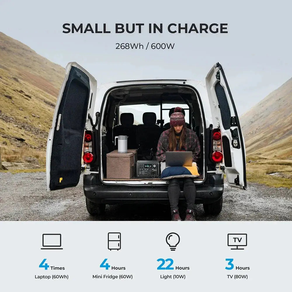 Station de Stockage Electrique Portable 600W Lithium Fer Phosphate MPPT BMS - Survie Shop