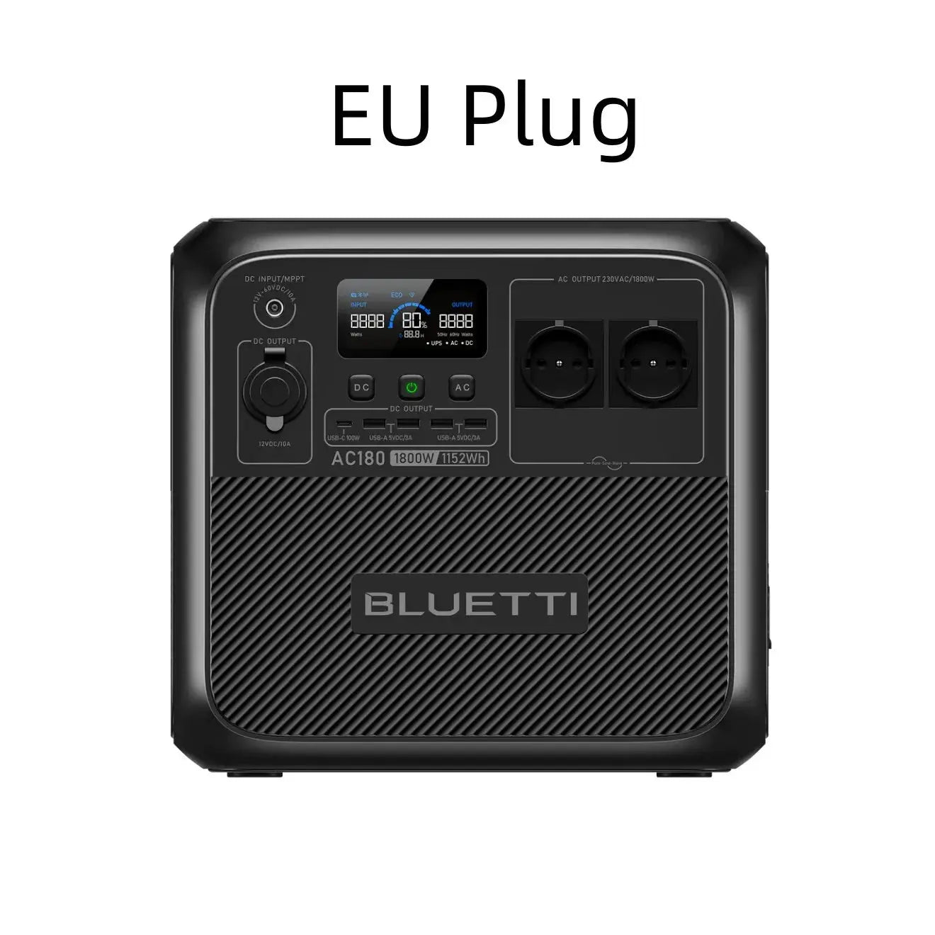 Station de Stockage Électrique Portable BLUETTI AC180 - 1152Wh, Onde Sinusoïdale Pure, 5 Ans Garantie - Survie Shop