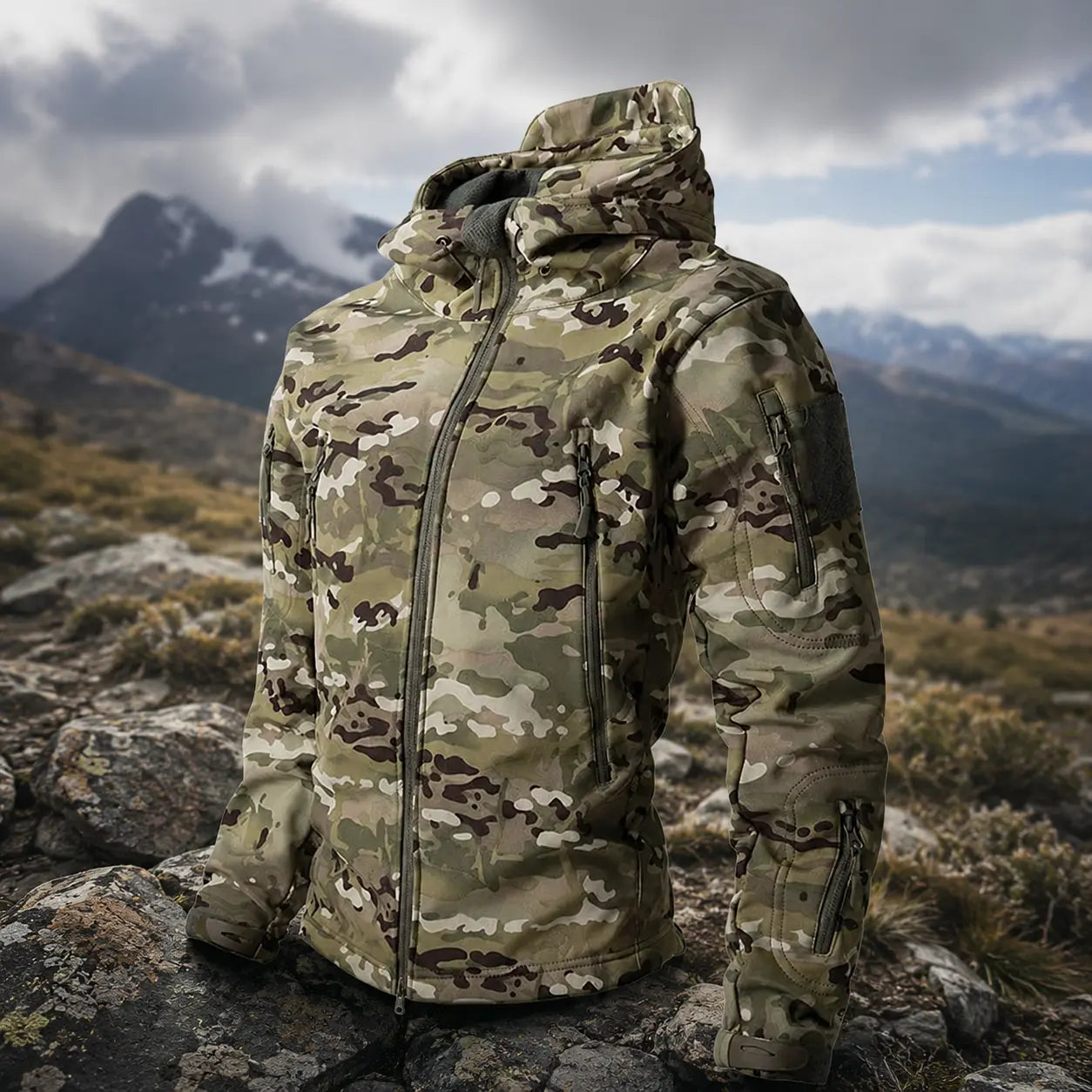 Veste Tactique Militaire Imperméable – Capuche Outdoor & Survivalisme