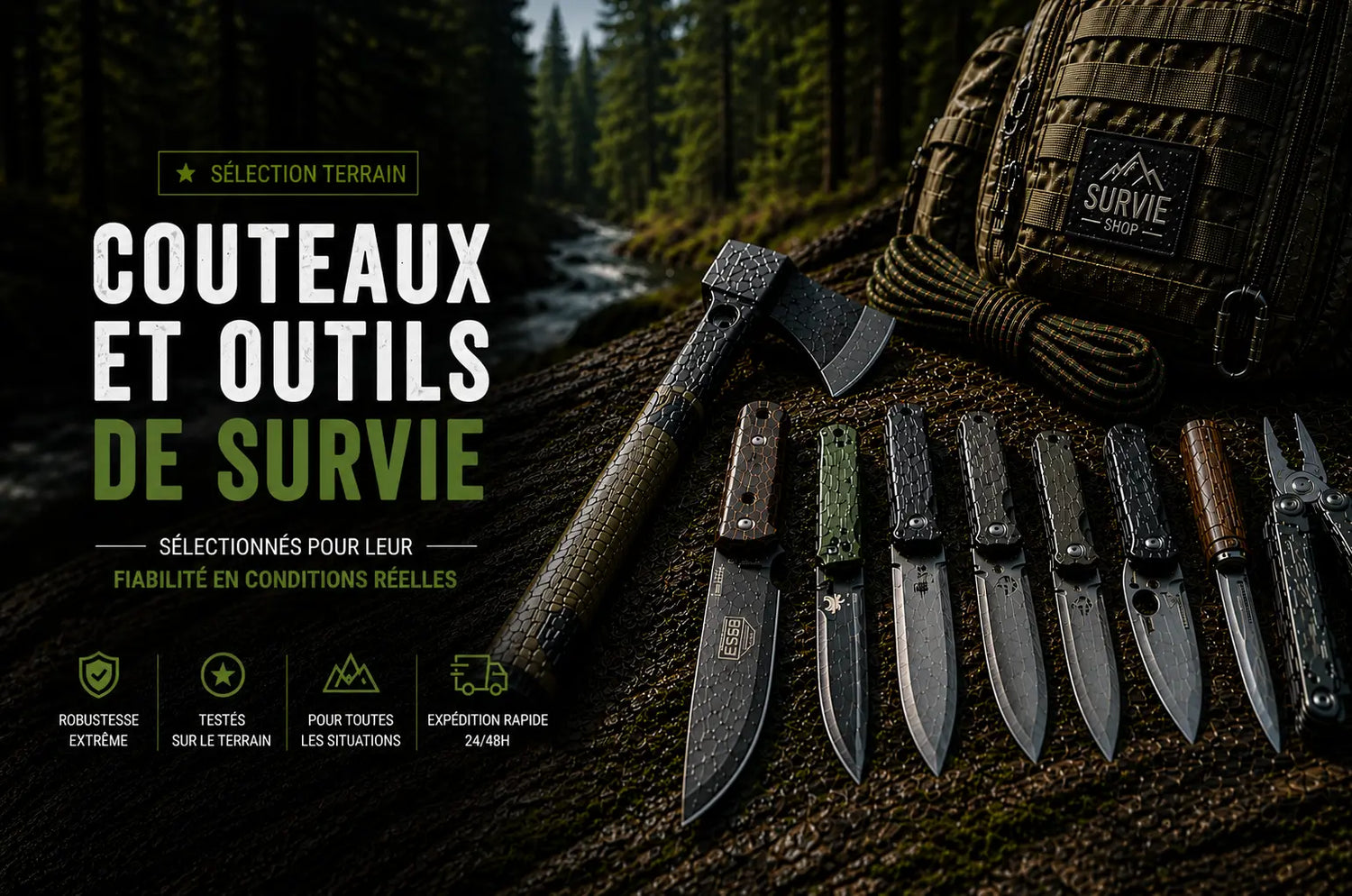 Coutellerie & Outils - Survie Shop