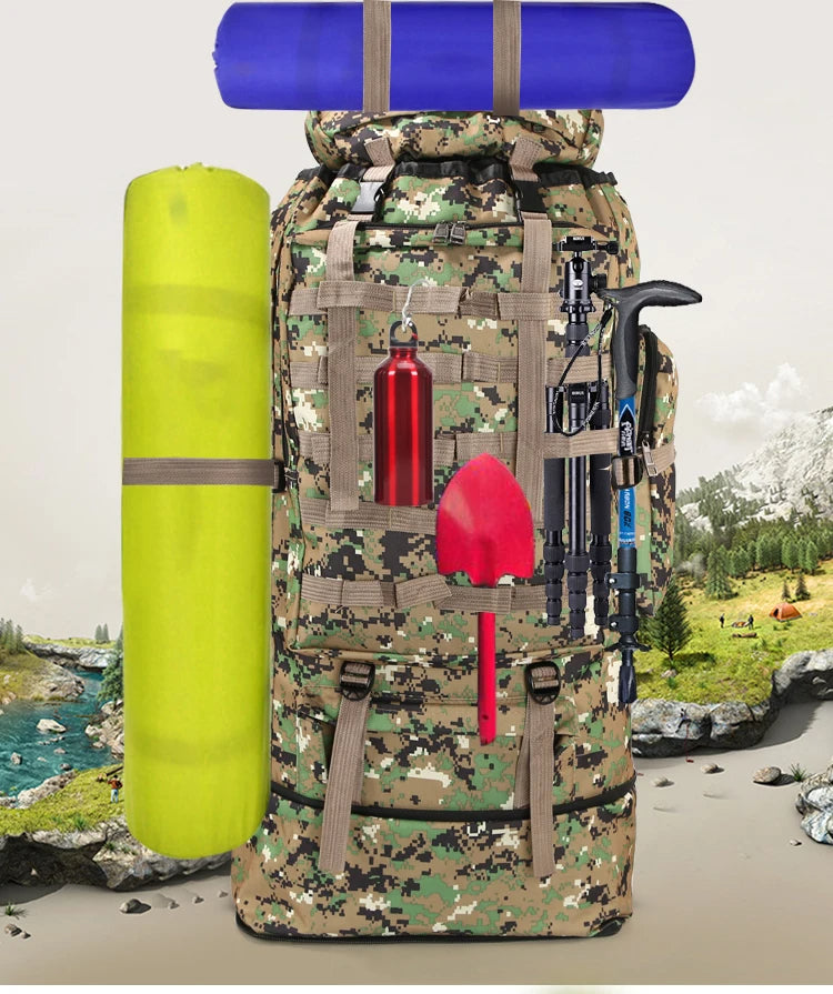 Sac à Dos Militaire  100L - Camouflage Chasse