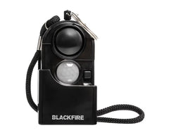 Alarme personnelle Blackfire Travel Mini noire avec dragonne et détecteur PIR