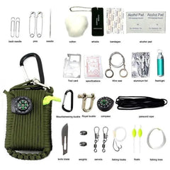 Kit de survie professionnel 29 en 1, outils de premiers secours portables multifonctionnels d'urgence - Survie Shop