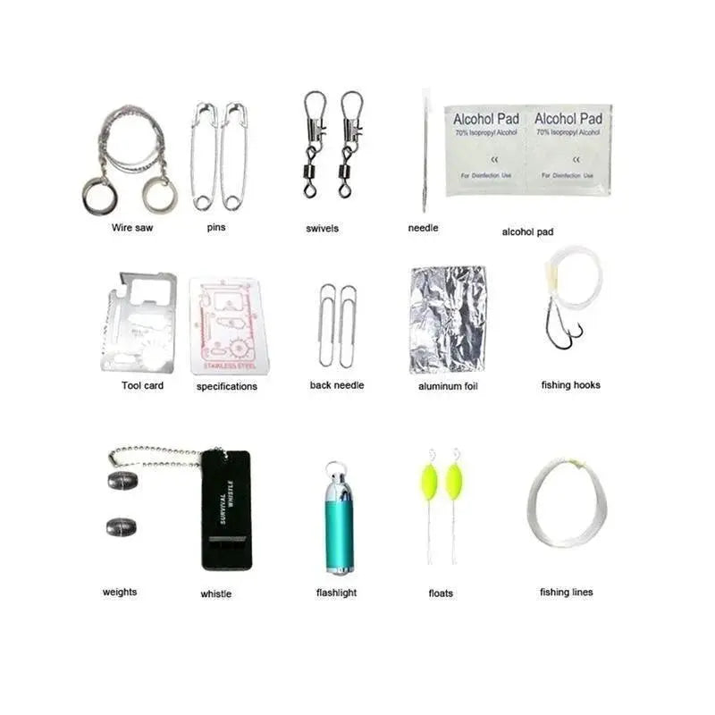 Kit de survie professionnel 29 en 1, outils de premiers secours portables multifonctionnels d'urgence - Survie Shop