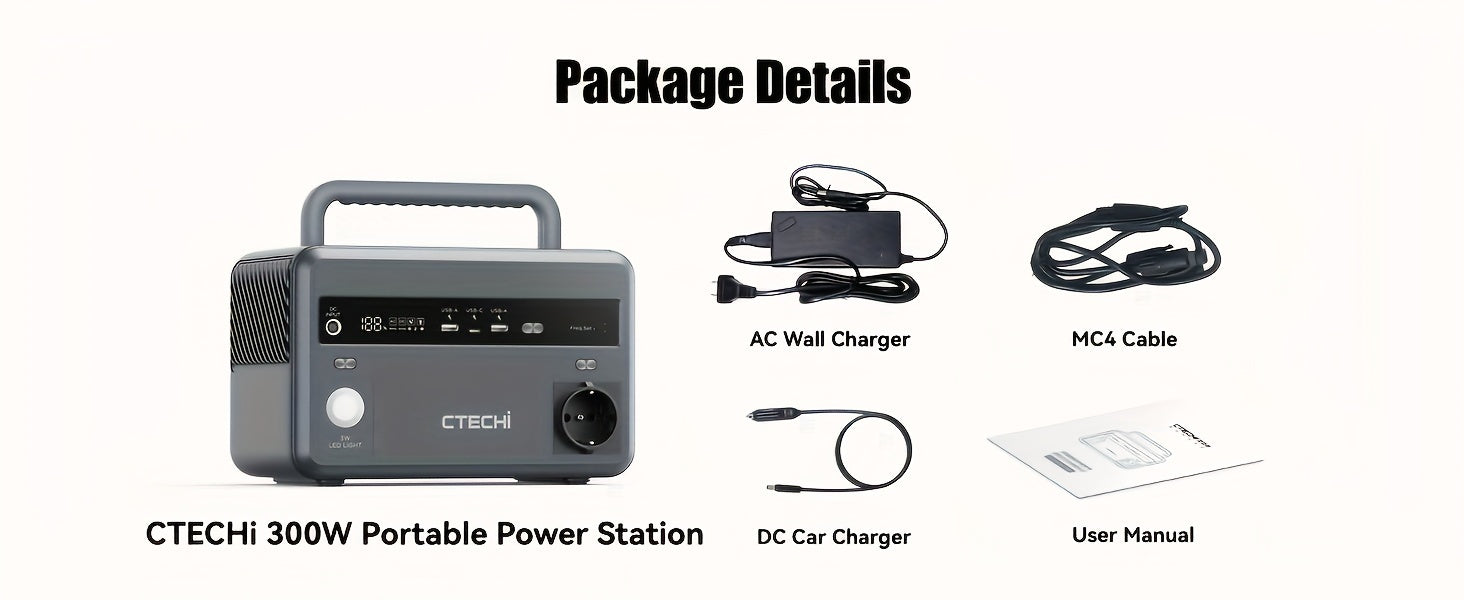 Centrale électrique portable 300 W/600 W - Survie Shop