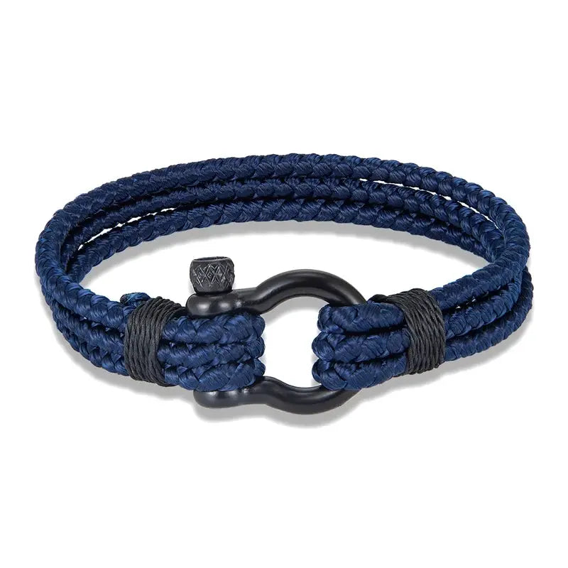 Bracelet Cordage Acier Inoxydable  Boucle  - Élégant Unisexe