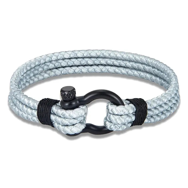 Bracelet Cordage Acier Inoxydable  Boucle  - Élégant Unisexe