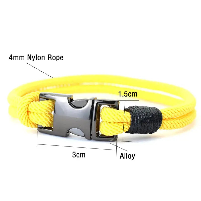 Bracelet Double Couche pour Hommes en Nylon et Alliage de Zinc - Survie Shop