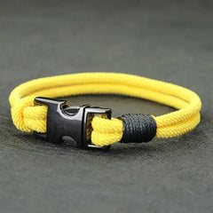 Bracelet Double Couche pour Hommes en Nylon et Alliage de Zinc - Survie Shop