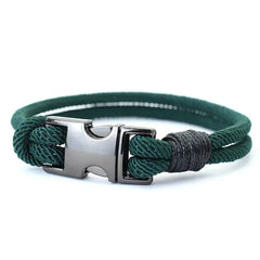 Bracelet Double Couche pour Hommes en Nylon et Alliage de Zinc - Survie Shop