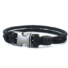 Bracelet Double Couche pour Hommes en Nylon et Alliage de Zinc - Survie Shop