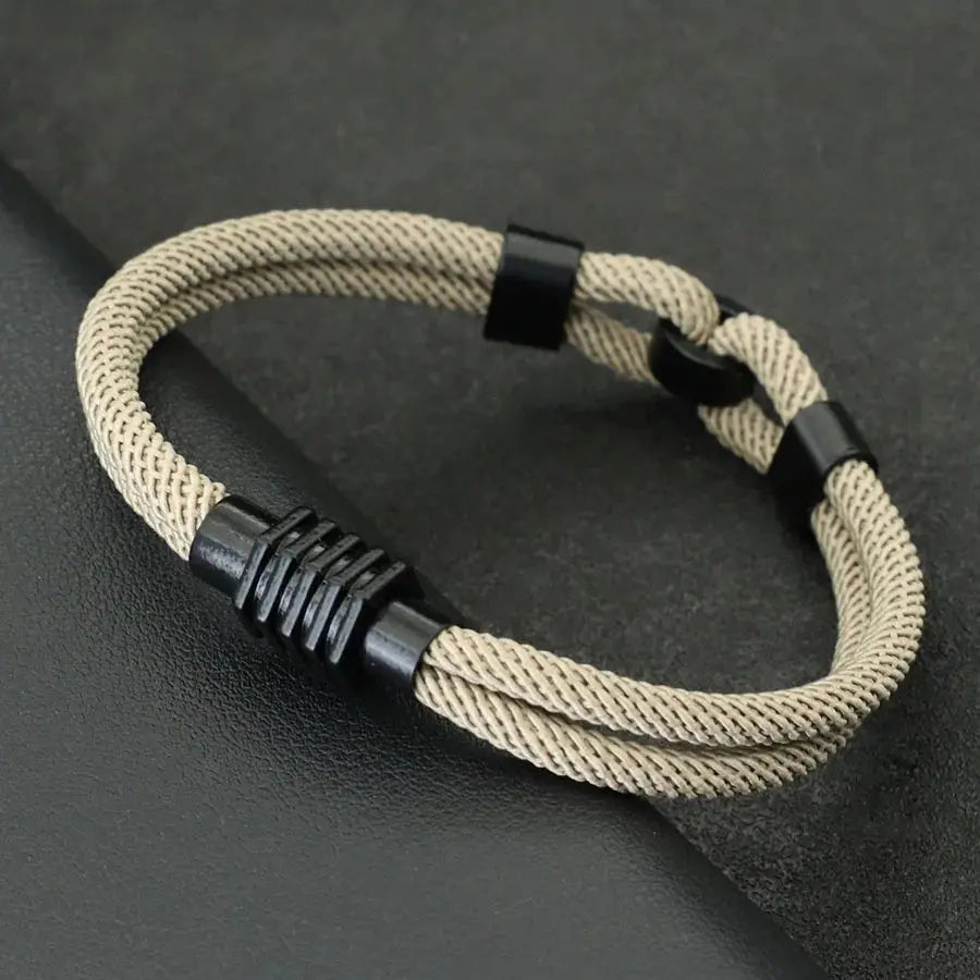 Bracelet Élégant pour Hommes avec Nœud Marin - Acier Inoxydable Durable