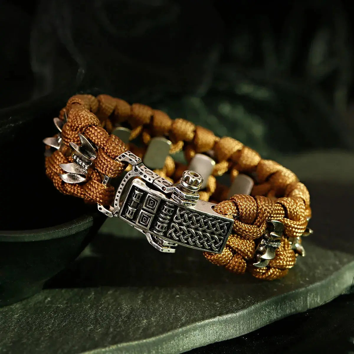 Bracelet Paracorde Amulette avec zircon Survie Shop