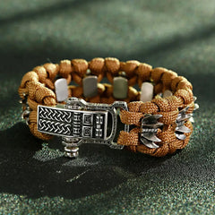 Bracelet Paracorde Amulette avec zircon Survie Shop