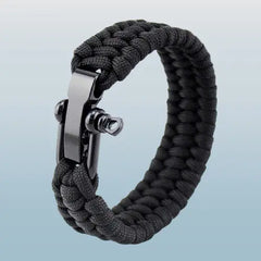 Bracelet Paracorde  Cobra - Noir Survie Shop