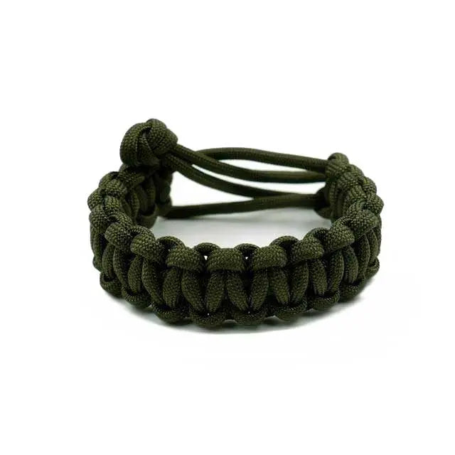 Bracelet Paracorde  Coulissant - Vert - Survie Shop