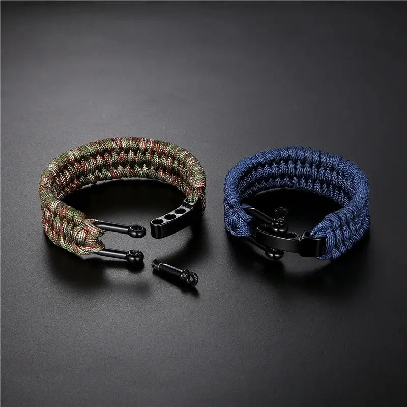 Bracelet Paracorde de Survie en Acier Inoxydable Survie Shop